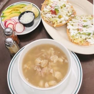 Pozole Soup with Tostadas
